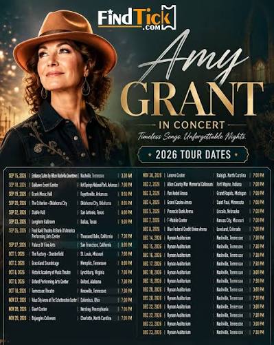 Amy Grant 2026 concert poster